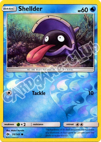 033 / 149 Shellder comune foil reverse (EN) -NEAR MINT-
