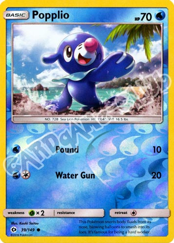 039 / 149 Popplio comune foil reverse (EN) -NEAR MINT-