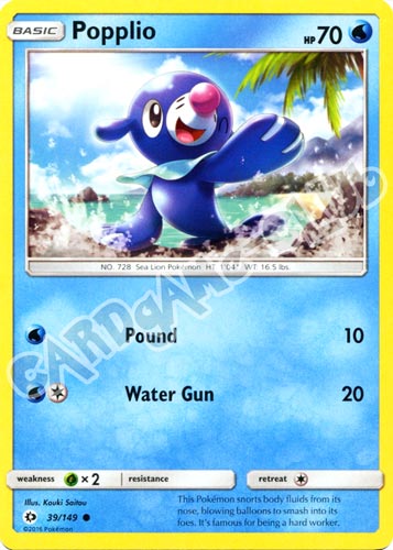 039 / 149 Popplio comune normale (EN) -NEAR MINT-