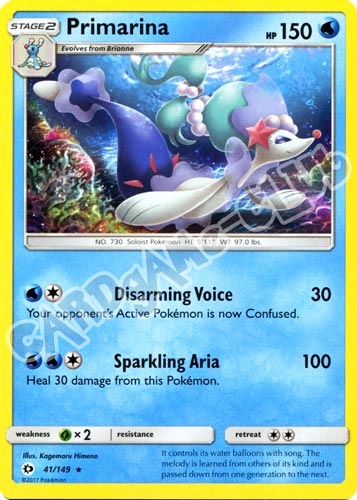 041 / 149 Primarina rara normale (EN) -NEAR MINT-