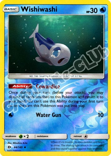 044 / 149 Wishiwashi non comune foil reverse (EN) -NEAR MINT-