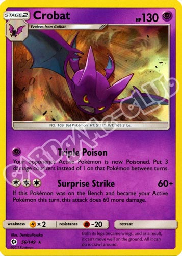 056 / 149 Crobat rara foil (EN) -NEAR MINT-