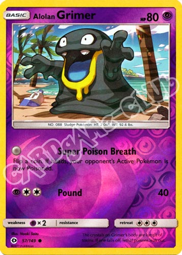 057 / 149 Alolan Grimer comune foil reverse (EN) -NEAR MINT-
