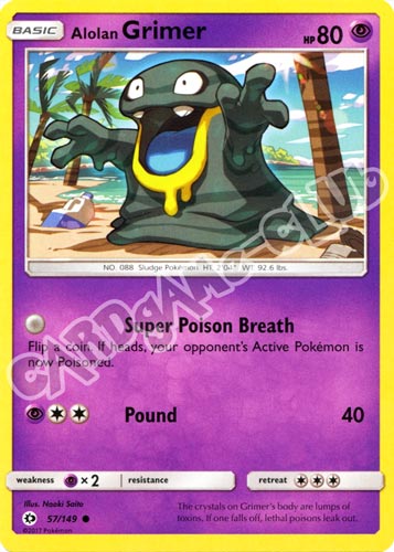 057 / 149 Alolan Grimer comune normale (EN) -NEAR MINT-