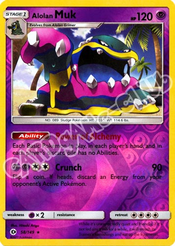 058 / 149 Alolan Muk rara foil reverse (EN) -NEAR MINT-