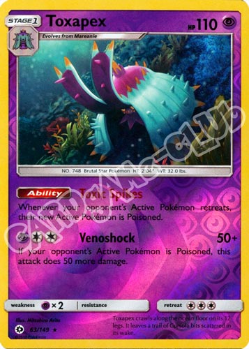 063 / 149 Toxapex rara foil reverse (EN) -NEAR MINT-