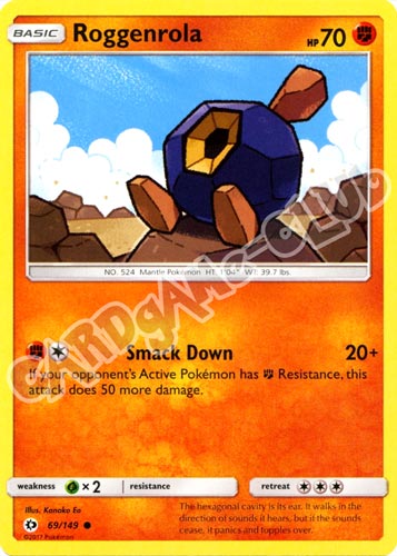 069 / 149 Roggenrola comune normale (EN) -NEAR MINT-