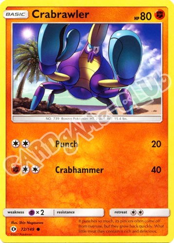 072 / 149 Crabrawler comune normale (EN) -NEAR MINT-
