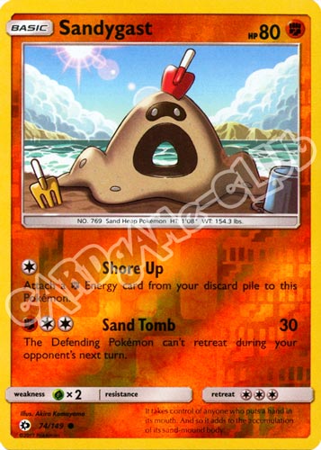 074 / 149 Sandygast comune foil reverse (EN) -NEAR MINT-