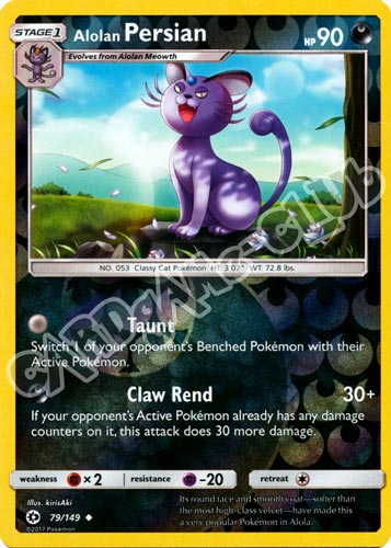 079 / 149 Alolan Persian non comune foil reverse (EN) -NEAR MINT-
