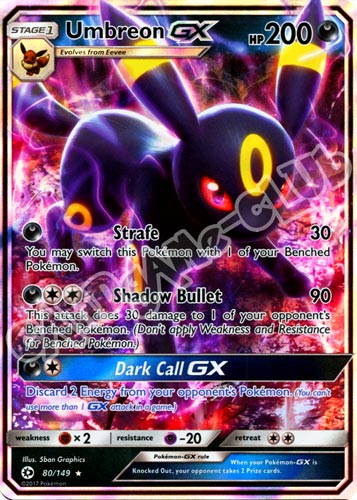 080 / 149 Umbreon GX rara GX foil (EN) -NEAR MINT-