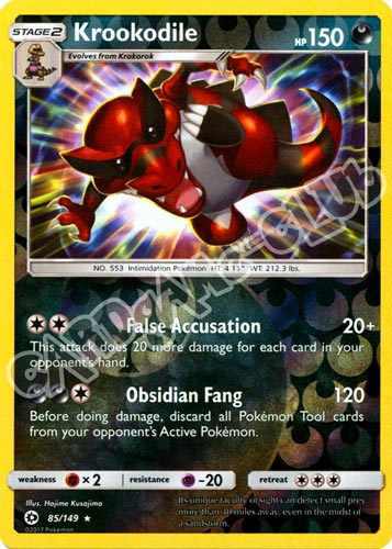 085 / 149 Krookodile rara foil reverse (EN) -NEAR MINT-