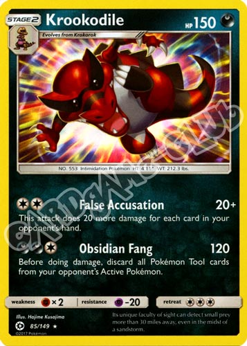 085 / 149 Krookodile rara foil (EN) -NEAR MINT-