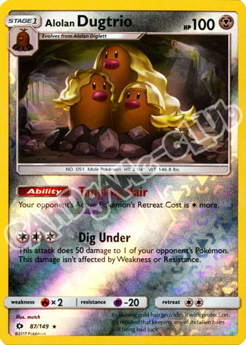 087 / 149 Alolan Dugtrio rara foil reverse (EN) -NEAR MINT-