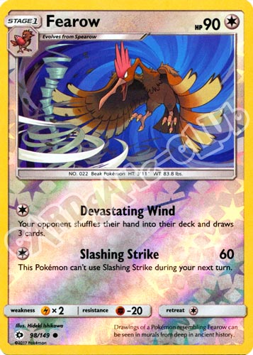 098 / 149 Fearow comune foil reverse (EN) -NEAR MINT-