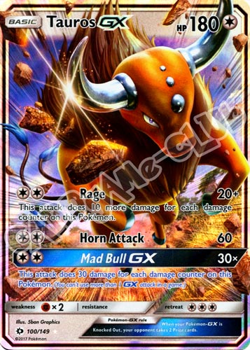 100 / 149 Tauros GX rara GX foil (EN) -NEAR MINT-
