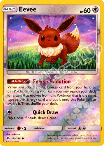 101 / 149 Eevee comune foil reverse (EN) -NEAR MINT-