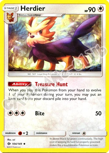 104 / 149 Herdier non comune normale (EN) -NEAR MINT-