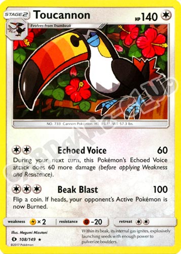 108 / 149 Toucannon rara normale (EN) -NEAR MINT-