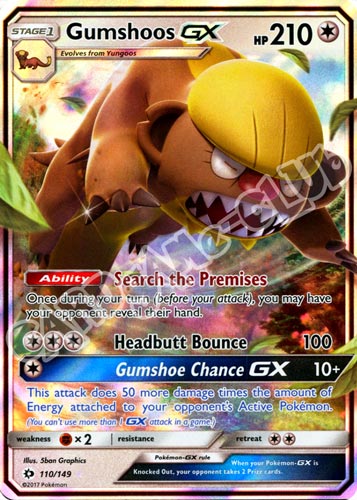 110 / 149 Gumshoos GX rara GX foil (EN) -NEAR MINT-