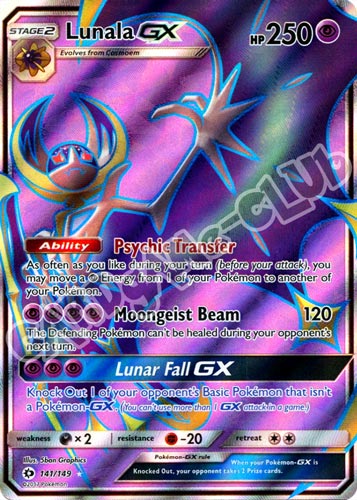 141 / 149 Lunala GX rara segreta foil (EN) -NEAR MINT-