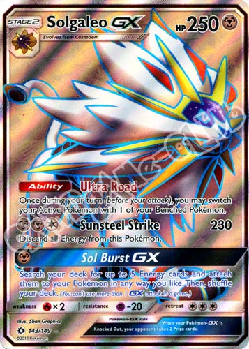 143 / 149 Solgaleo GX rara segreta foil (EN) -NEAR MINT-