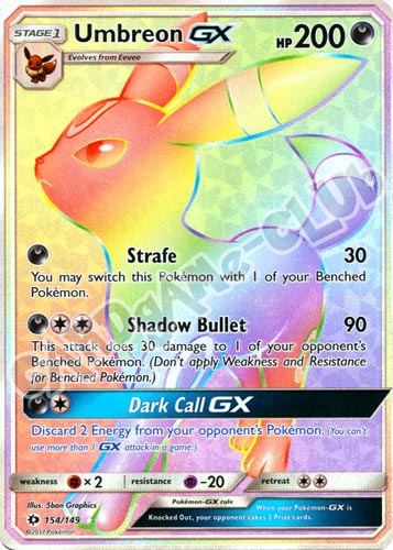 154 / 149 Umbreon GX rara segreta foil (EN) -NEAR MINT-