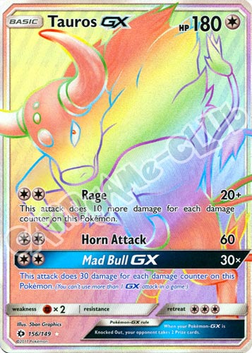 156 / 149 Tauros GX rara segreta foil (EN) -NEAR MINT-