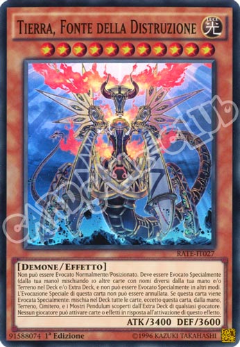 RATE-IT027 Tierra, Fonte della Distruzione super rara 1a Edizione (IT) -NEAR MINT-