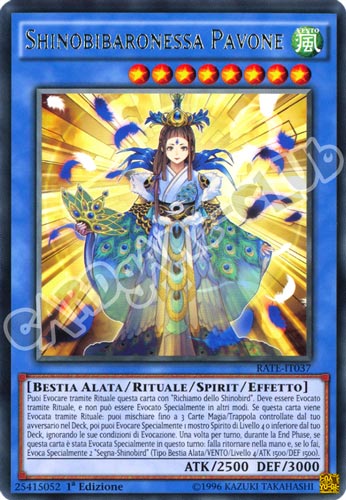 RATE-IT037 Shinobaronessa Pavone rara 1a Edizione (IT) -NEAR MINT-