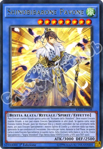 RATE-IT038 Shinobarone Pavone rara 1a Edizione (IT) -NEAR MINT-