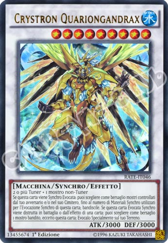 RATE-IT046 Crystron Quariongandrax ultra rara 1a Edizione (IT) -NEAR MINT-