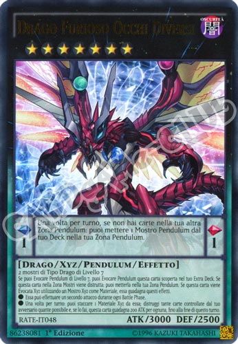 RATE-IT048 Drago Furioso Occhi Diversi ultra rara 1a Edizione (IT) -NEAR MINT-