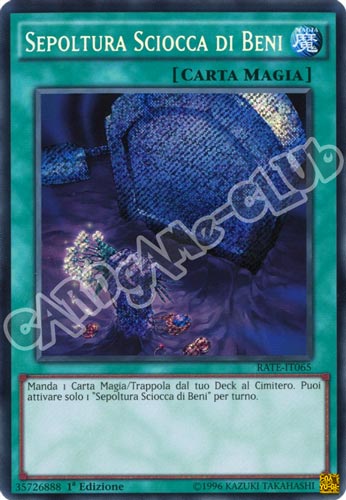 RATE-IT065 Sepoltura Sciocca di Beni rara segreta 1a Edizione (IT) -NEAR MINT-