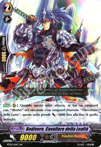 BT05-IT014 Bedivere, Cavaliere della Lealta' doppia rara foil (IT) -NEAR MINT-
