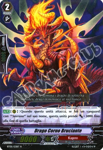 BT05-IT038 Drago Corno Bruciante rara foil (IT) -NEAR MINT-