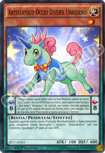 SP17-IT033 Artistamico Occhi Diversi Unicorno comune 1a edizione (IT) -NEAR MINT-