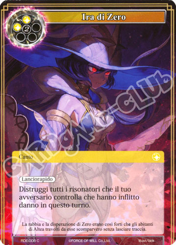 RDE1-IT008 Ira di Zero comune normale (IT) -NEAR MINT-