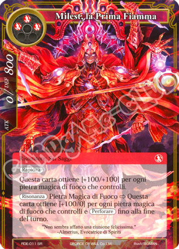 RDE1-IT011 Milest, la Prima Fiamma super rara normale (IT) -NEAR MINT-