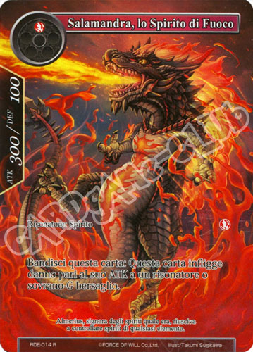 RDE1-IT014 Salamandra, lo Spirito di Fuoco rara parallel (IT) -NEAR MINT-
