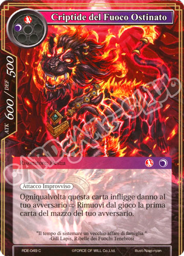 RDE1-IT049 Criptide del Fuoco Ostinato comune normale (IT) -NEAR MINT-