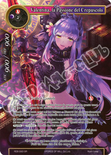 RDE1-IT093 Valentina, la Passione del Crepuscolo super rara parallel (IT) -NEAR MINT-