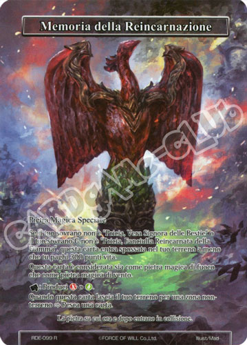 RDE1-IT099 Memoria della Reincarnazione rara parallel (IT) -NEAR MINT-