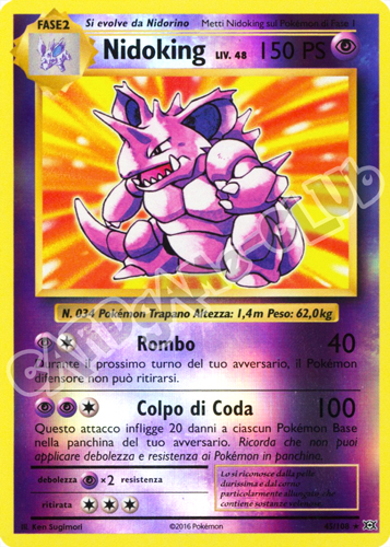 045 / 108 Nidoking rara foil reverse (IT) -NEAR MINT-