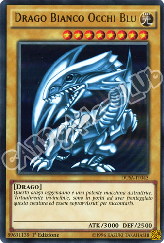 DUSA-IT043 Drago Bianco Occhi Blu ultra rara 1a Edizione (IT) -NEAR MINT-