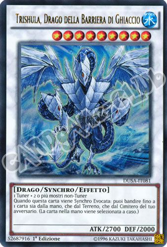 DUSA-IT081 Trishula, Drago della Barriera di Ghiaccio ultra rara 1a Edizione (IT) -NEAR MINT-
