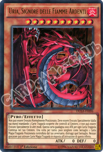 DUSA-IT096 Uria, Signore delle Fiamme Ardenti ultra rara 1a Edizione (IT) -NEAR MINT-