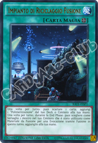 RATE-ITSP1 Impianto di Riciclaggio Fusione super rara Edizione Limitata (IT) -NEAR MINT-