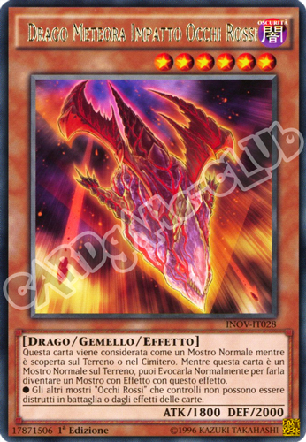 INOV-IT028 Drago Meteora Impatto Occhi Rossi rara 1a Edizione (IT) -NEAR MINT-