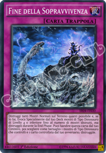SR04-IT030 Fine della Sopravvivenza super rara 1a Edizione (IT) -NEAR MINT-